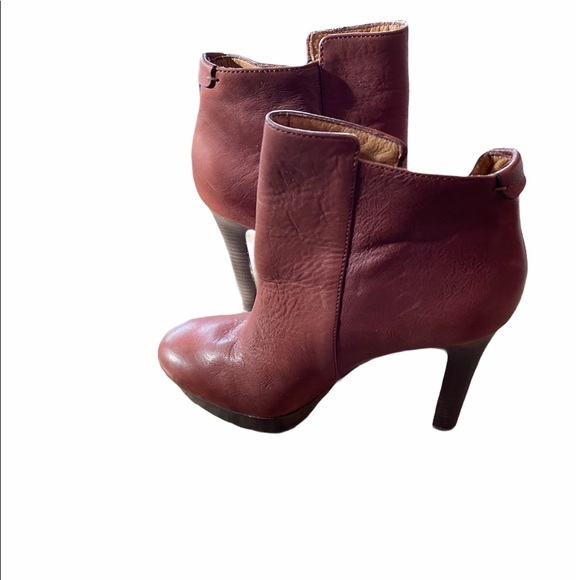 Coach Chryssa brown leather Platform heeled Boots size 8 - Picture 1 of 5